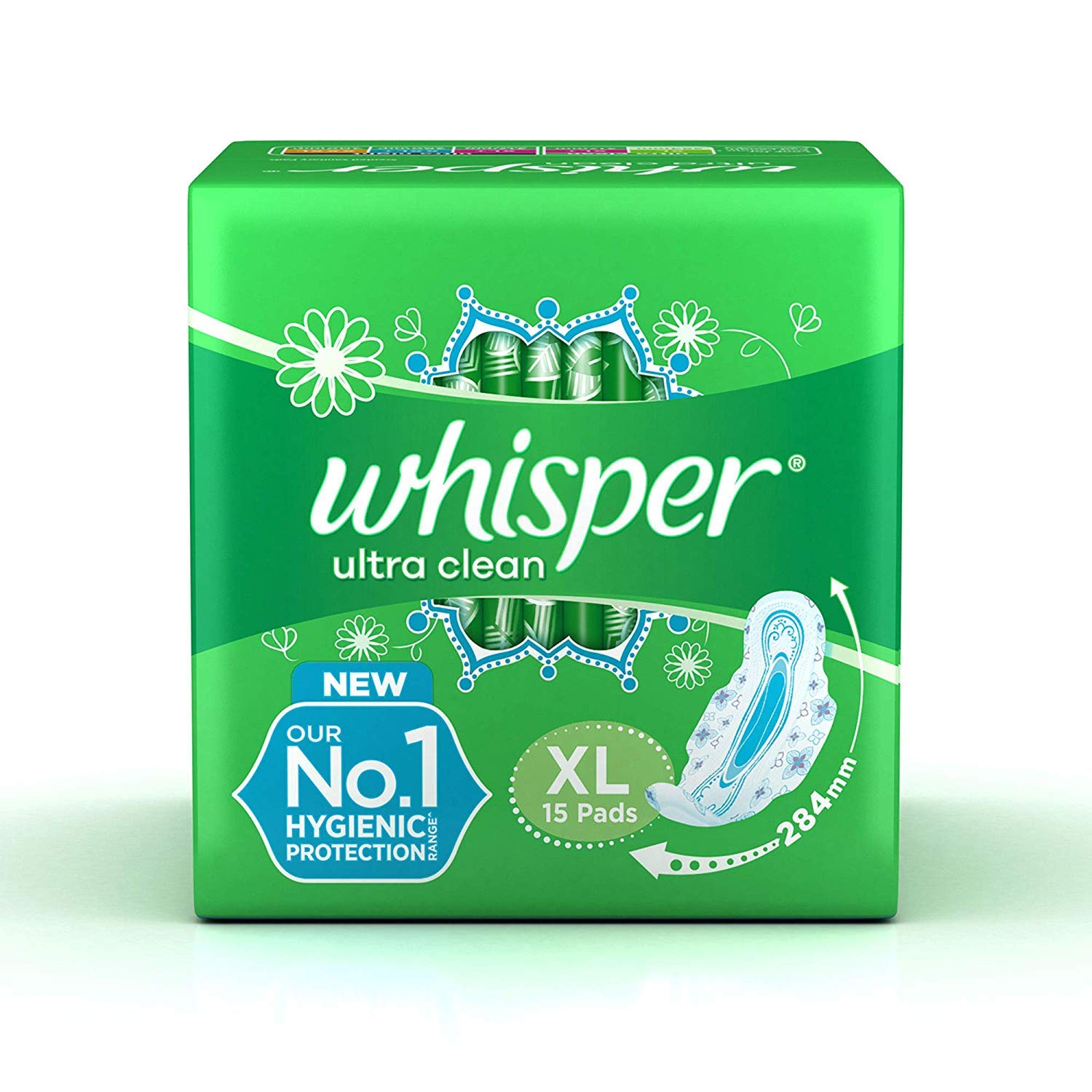 Whisper Ultra Clean  XL 15 Pads